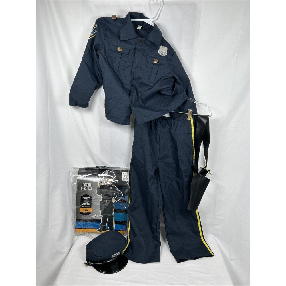 Halloween Police Officer Costume Child Size Med 8-10